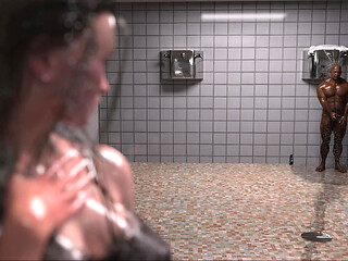 Awam Sophia Real Fuck - When the Water Cut Out Sophia Walked Into the College Bathroom Wet with Need and Found Clark Waiting