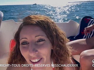 Hot and rough boat sex with two guys