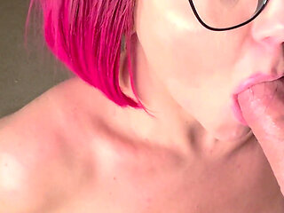 Beautiful Redhead Mommy Sucks Cock for a Face and Mouthful of Cum