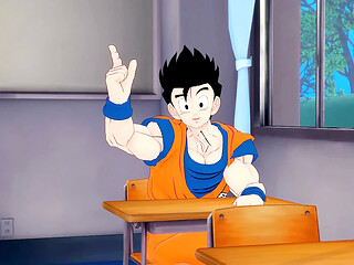 Classroom bang with Android 21 and Gohan