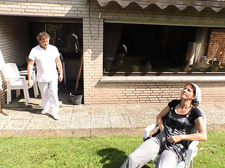 German Mature Doctor MILF Gets Cum in Mouth Homemade HD