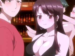 Busty MILF agent rides loud creampie floods in front of all