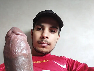 Masturbation of a handsome Saudi guy with an imaginary  penis