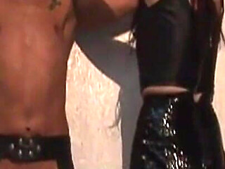 Dominant Brunette MILF Teases Her Masked Bound Slave