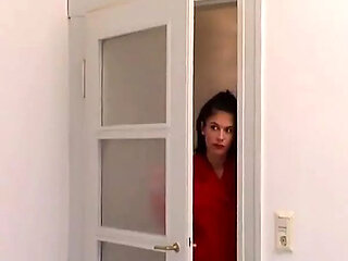 Amateur German Babes Lets Construction Worker Cum on Her High Heels
