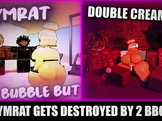 Hot GYMRAT Comes to Gym and Gets DOUBLE CREAMPIED BY 2 BBCS (ROBLOX)