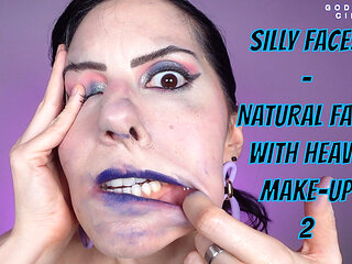 Silly Faces - Natural Face with Heavy Make-up 2