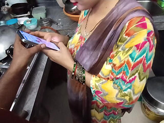Beautiful desi bhabhi's brother-in-law called her to his bedroom and fucked her in the kitchen.