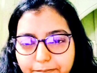 Horny chubby indian girl watching masturbation on webcam