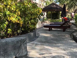 Feet Tease Outdoor While Watching a Movie