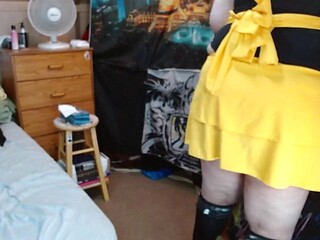 CosmicJones88s Sissy Teases Jiggling Fat Ass and Fondling Big Tits