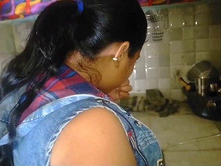 Horny Stepmom Gets Fucked Doggy Style Hardcore by Stepson in the Kitchen  She Begs for