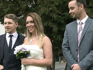 Redhead stepsister pounded hard at the wedding