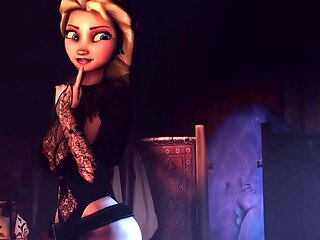 Elsa Frozen Hentai - Queen's Secret Anal & Blowjob with Anna