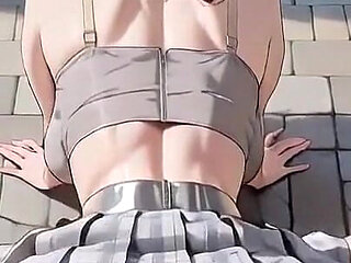 Teasing Busty Plaid-skirt Twins Filled Non-stop in Ancient Passage