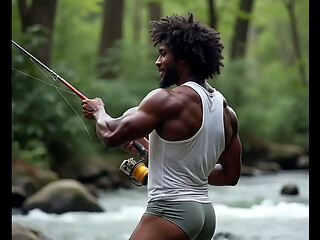 Brief Fishing Muscle Bro Ai Generated