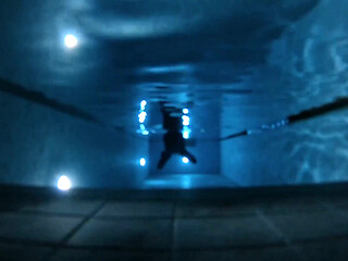 Underwater Swim at Night