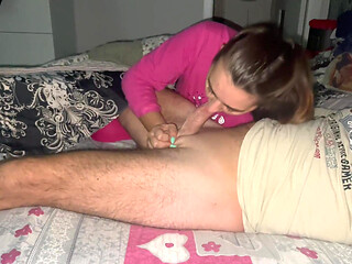 Morning Blowjob and Cum in Mouth. Deepthroat