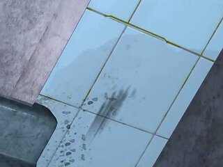 3D Hot Cosplay Model Teasing the Old Dick to Fuck Her Pussy in the Bathroom