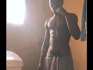 Boy cam bath time