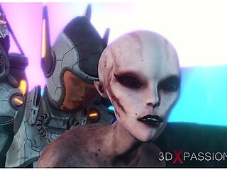 Female Alien Gets Fucked Hard By Sci-fi Explorer In Spacesuit On Exoplanet