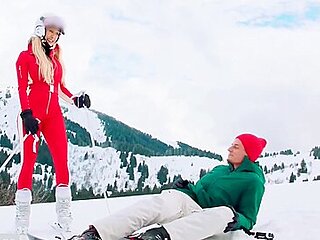 Big Sexy Boobs Mature Blonde And Young Guy Have Sensual Sex In The Mountains - Brandi Love