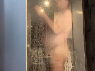 Taking a shower