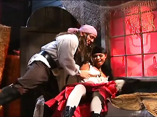 Horny pirate lovers engage in steamy sex