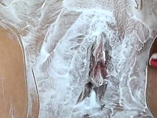 Shaving a Hairy 18yo Tight Pussy Close up!