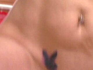 Busty blonde MILF fucked in threesome double penetration