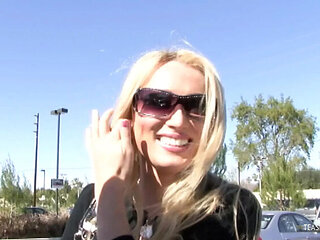 Blonde Diana Doll Gets a Ride and Hardcore Pounding in Car - Big Tits, Doggy Style, Deep Throat