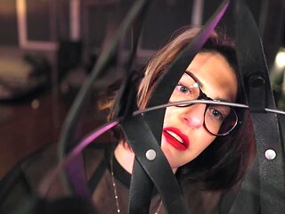 Leather Bondage Strap Cage - Total Weightless Confinement