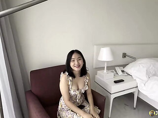 JohnTronX - Big fat creampie in that hot hairy twat of an amateur Asian babe