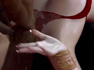 The Black Widow. Deep Throat Blowjob Ended with a Creampie.