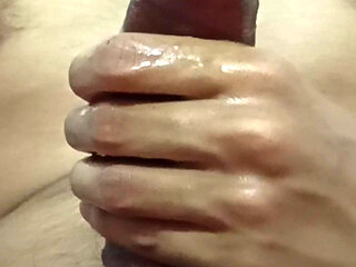 hot boy tied his cock and balls hard with blue balls and cumming loads with big orgasm