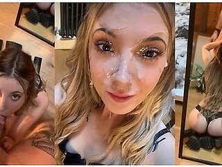 Amateur British Cutie Gets Covered In A Lot Of Cum In Mirror Bj - Jadevow
