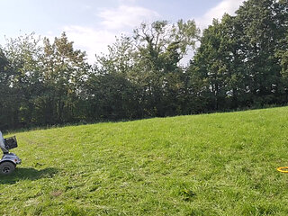 Riding my new mobility scooter