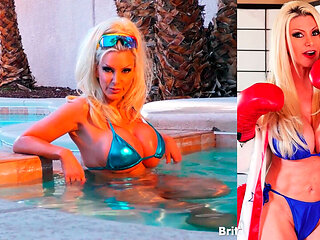 Blonde Beauty Brittany Andrews Enjoys Masturbating by the Pool!