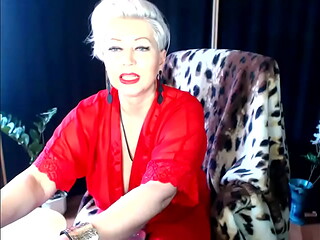 Mature wife for sale-12! (Aimee Hot MILF, aka AimeeParadise)... Cool whore, fishnet, moaning orgasm, red shoes...