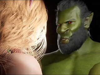 Elves Princess and Laid Ogre Daungeon Master