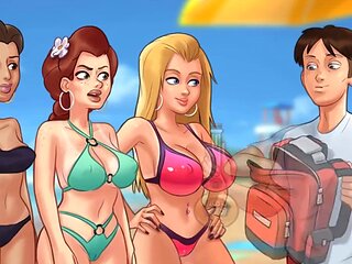 Cartoon stepmom helps with wanking in summertime saga episode by Misskitty2k