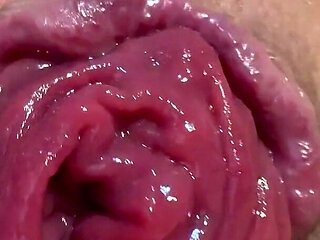 Ass Spread Close up Prolapse and Feet Show in White Nylons