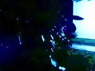 Bald dude makes free show watching young babe changing lingerie and caressing her pussy