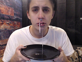 Chunky chewing snot dinner served