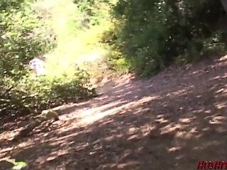 Naughty Renee Jordan Gets Railed On A Public Nature Trail