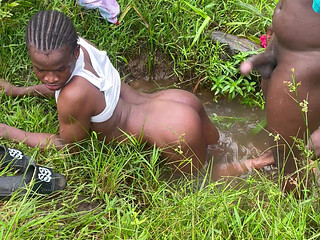 How we fuck inside a swampy river rounded by bushes