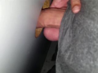 Cute Girlfriend Nervous at Gloryhole Gets Filled