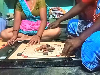 Village Bigg Boobs Aunty Bigg Boobs Aunty Carrom Board Is Playing With Man