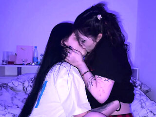 Russian Stepsister Fingering & Eating Pussy - Horny Lesbian Cum Close-Up HD