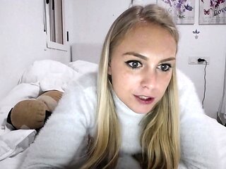 Busty blonde mature solo masturbation for webcam